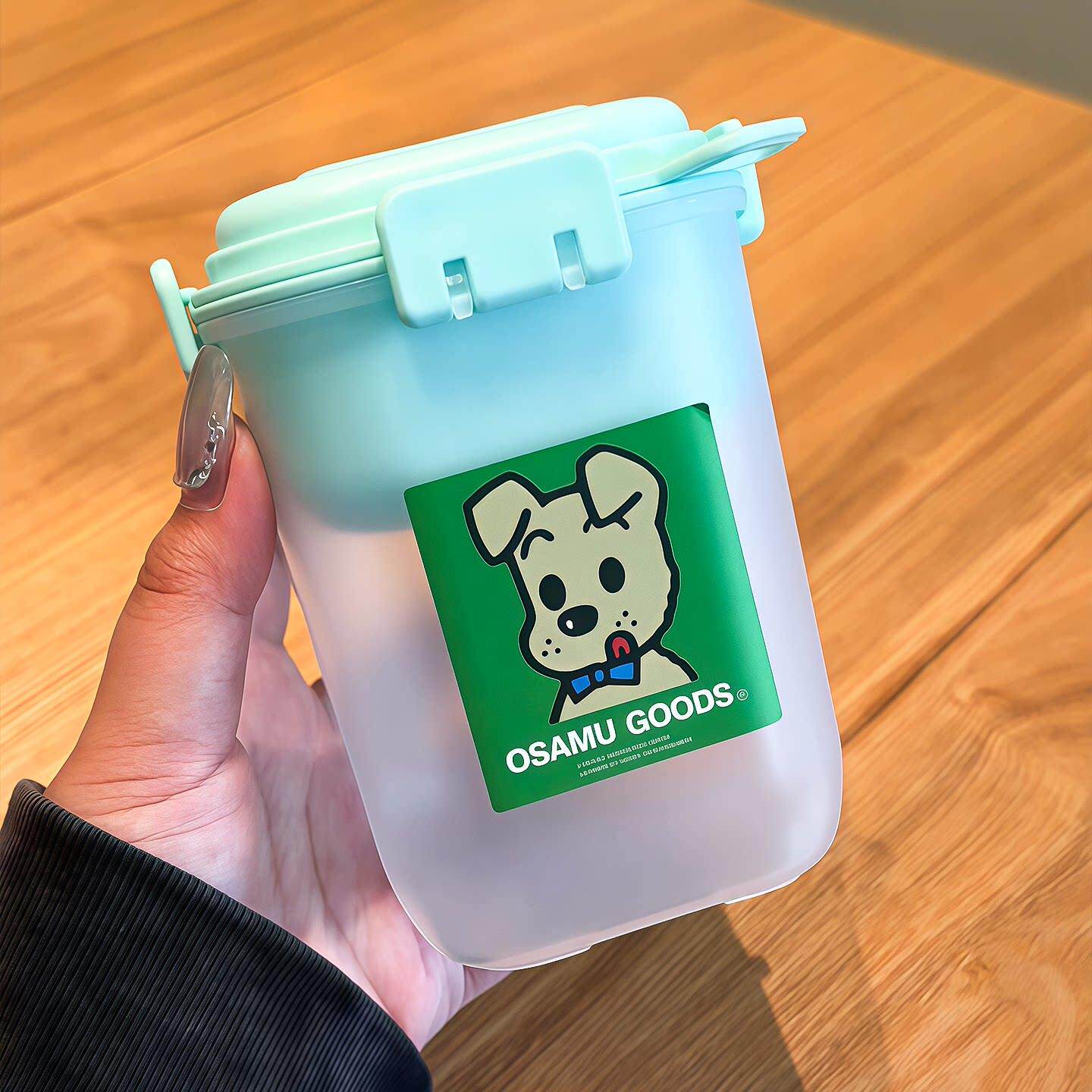 保鲜盒水果杯早餐杯户外便携式带冰盒密封双层沙拉杯食物保鲜杯