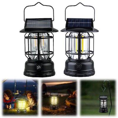 Solar Powered Outdoor Camping Lantern with Knob Portable