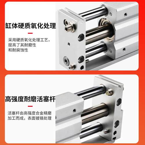 RMT无杆气缸CY1S-10/15/20/25/32/40-100/150MRU滑台液压缓冲器