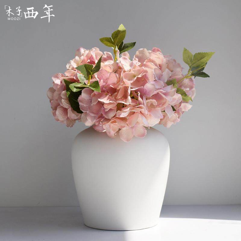 陶瓷花瓶矮胖大口北欧风家居客厅摆件酒柜样板间,家居饰品,花瓶,淘宝优惠券,粉丝福利购,淘宝优惠卷