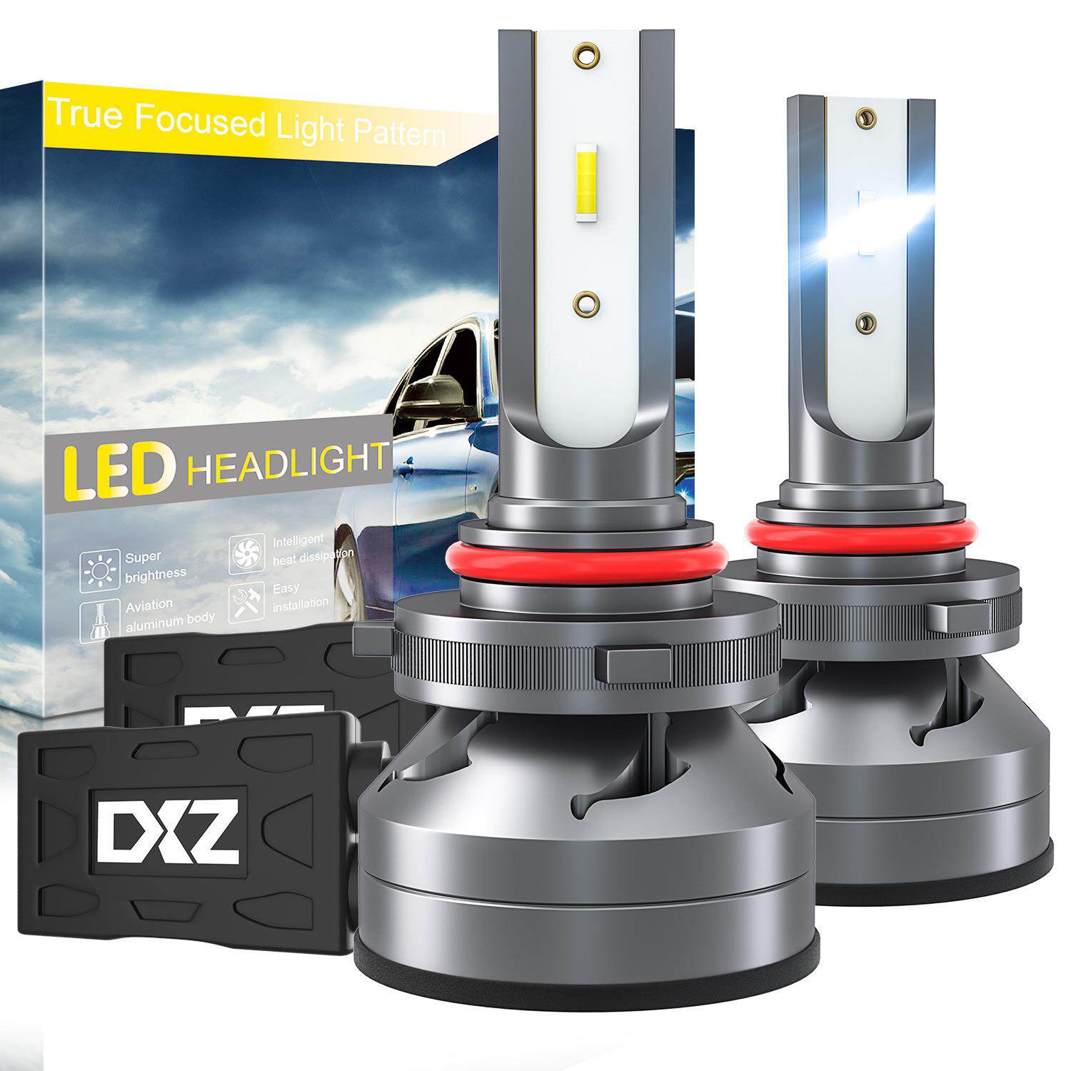 汽车LED大灯 D1 9005/HB3 9006/HB4 60W LED前照灯 远