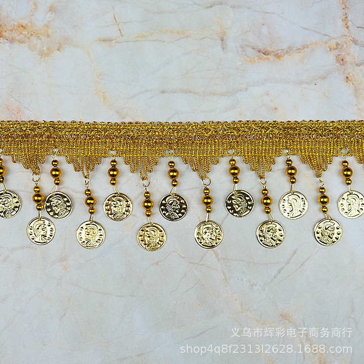 民族服装辅料戏服 美人流苏花边挂配饰穗现货米 8 头9宽公分 一条