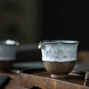 陶瓷分茶器大容量家用大公杯茶具配件 堆釉纯手工志野烧公道杯日式