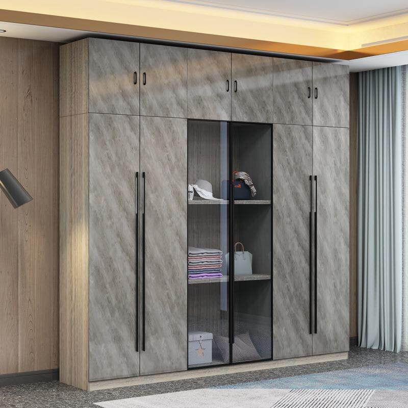 实木衣柜卧室家用储物柜子现代简约风格卧室生态板衣柜工厂直销