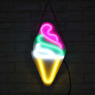 东阳LED霓虹灯字母发光管广告牌43 冰淇淋广告牌牌 23cm