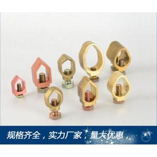 防雷接地棒线夹铜卡心形G形A形线夹英制1/2 5/8 3/4接线卡夹线器
