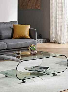 2I移动时尚玻璃代几简茶易茶桌创意简约现极简小户型ＬＣ524客厅