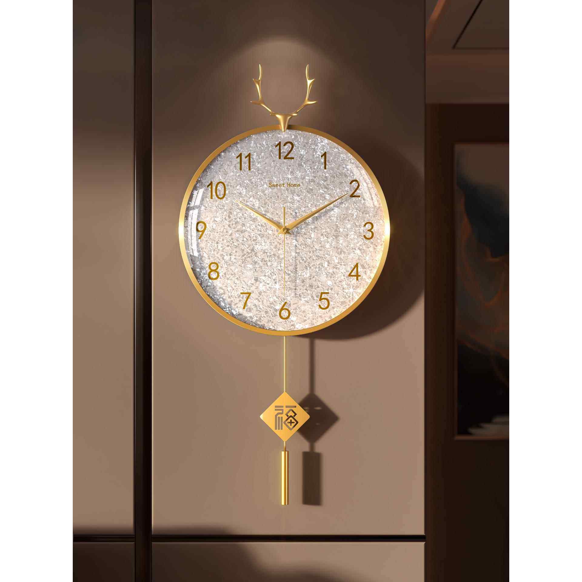 高档轻奢风表钟钟厅2025VOM新款现代简约大气挂墙电波挂钟家用客