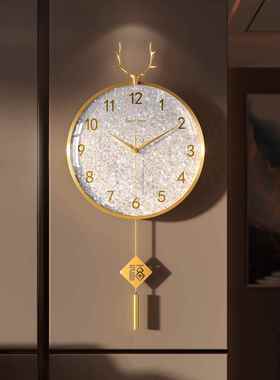 高档轻奢风表钟钟厅2025VOM新款现代简约大气挂墙电波挂钟家用客