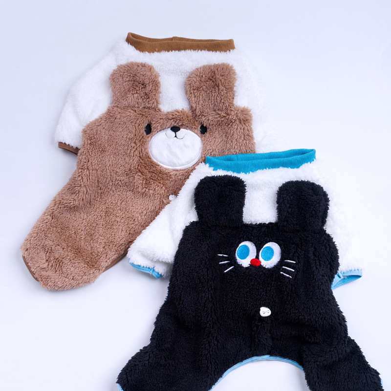 宠物秋冬法斗巴哥柴犬串串小狗狗双面绒加绒加厚四脚衣服