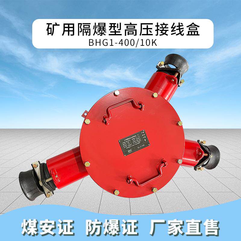 铸钢橡胶口防爆高压接线盒BHG1-400/10-3G矿用隔爆型电缆分线盒