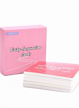 日常鼓励卡片 Daily Inspiration Cards英文激励肯定卡60张白卡纸