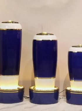 中式陶瓷流水喷泉水景招财客厅办公室加湿器玄关装饰景观落地摆件