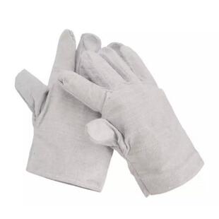 帆布手套劳保耐磨工作加厚24线双层男加长防护电焊工专用劳保手套