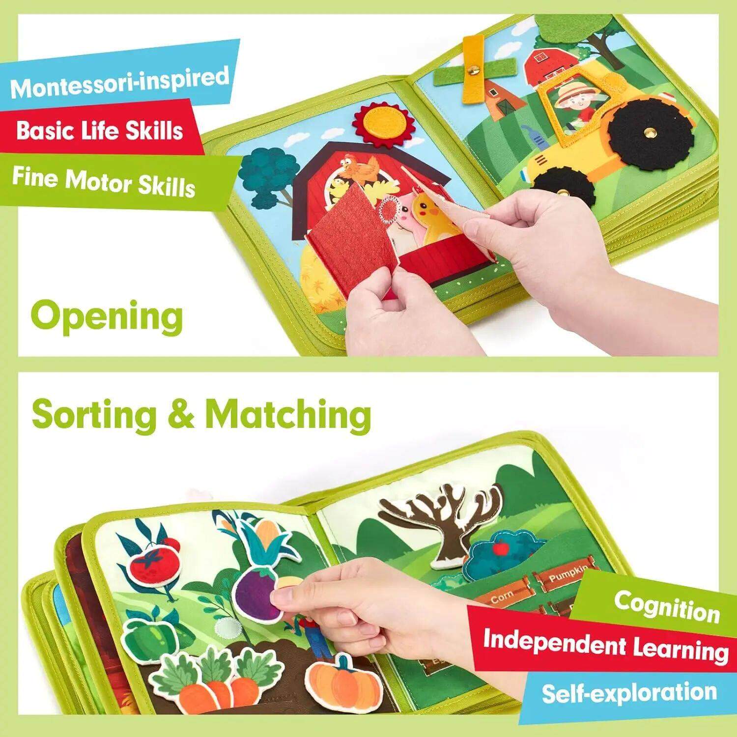 Activity Busy Book Montessori Educational Learning Books For