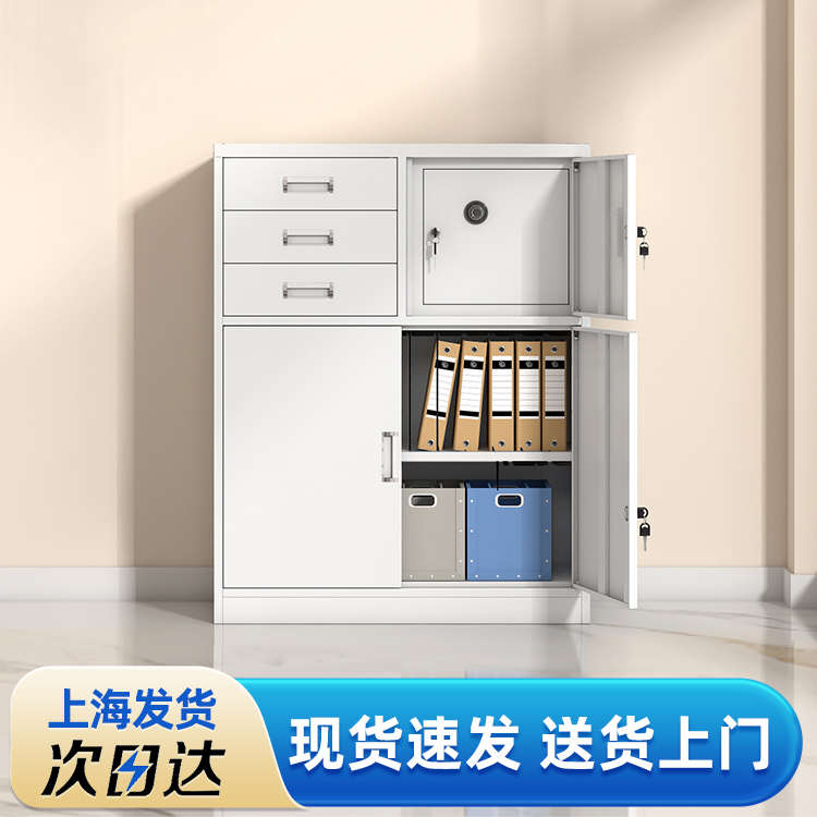 偏三保矮柜办公室文件资料档案储存柜铁皮柜家用收纳置物柜凭证柜