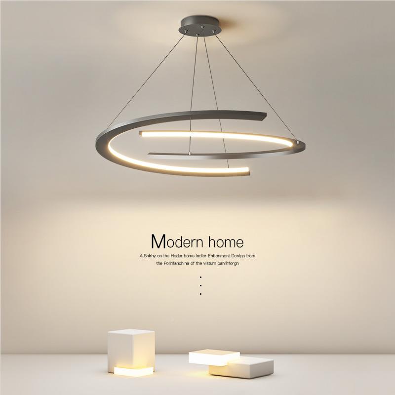 双半圆254意客厅吊灯简约风现代主灯20式24室年北欧简极设计师卧