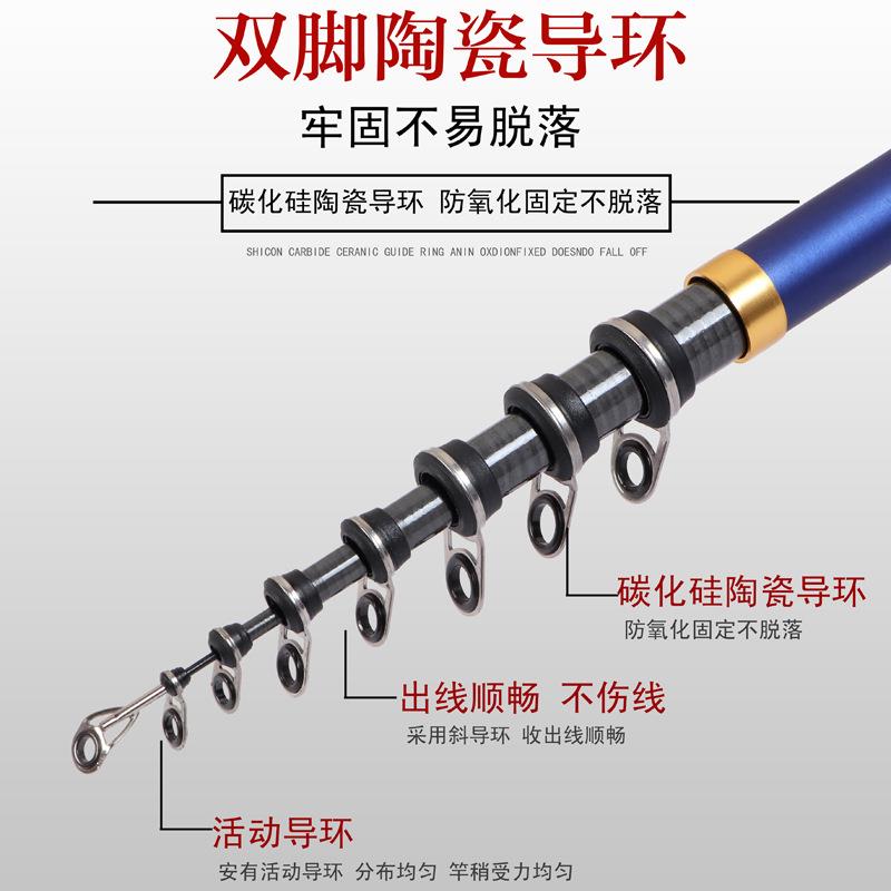 新款直销蓝色矶钓竿碳素矶竿外贸钓鱼竿矶钓杆手海两用竿抛竿渔具