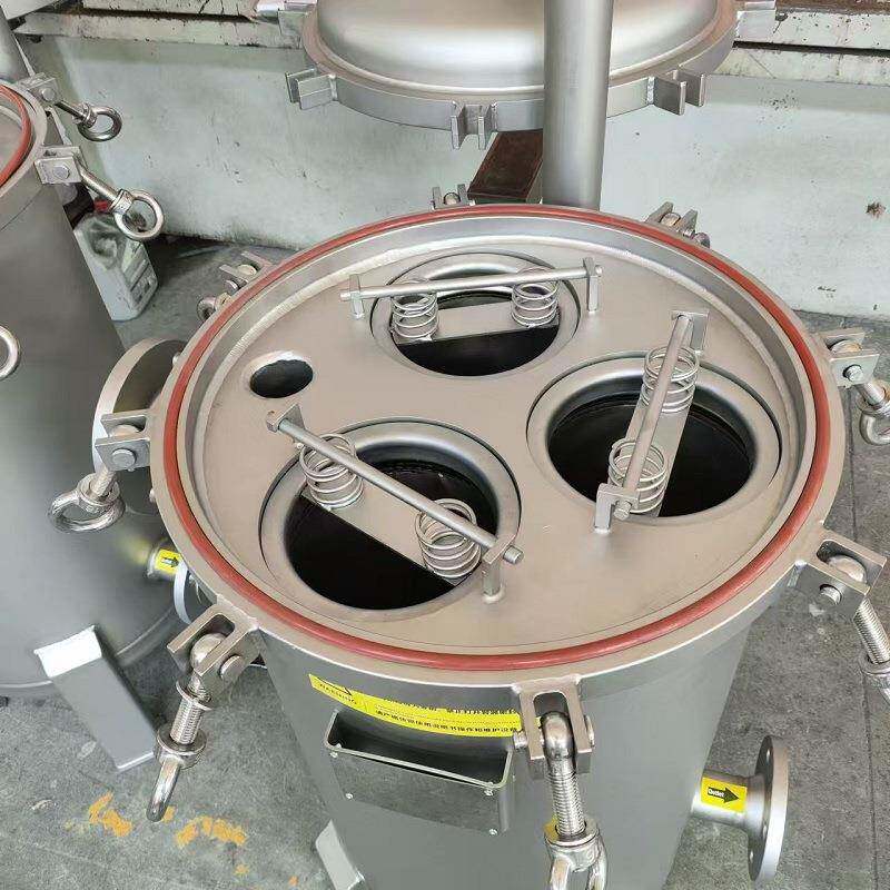 不锈钢多袋式过滤器3袋大流量过滤器可抛光喷砂液体涂装过滤