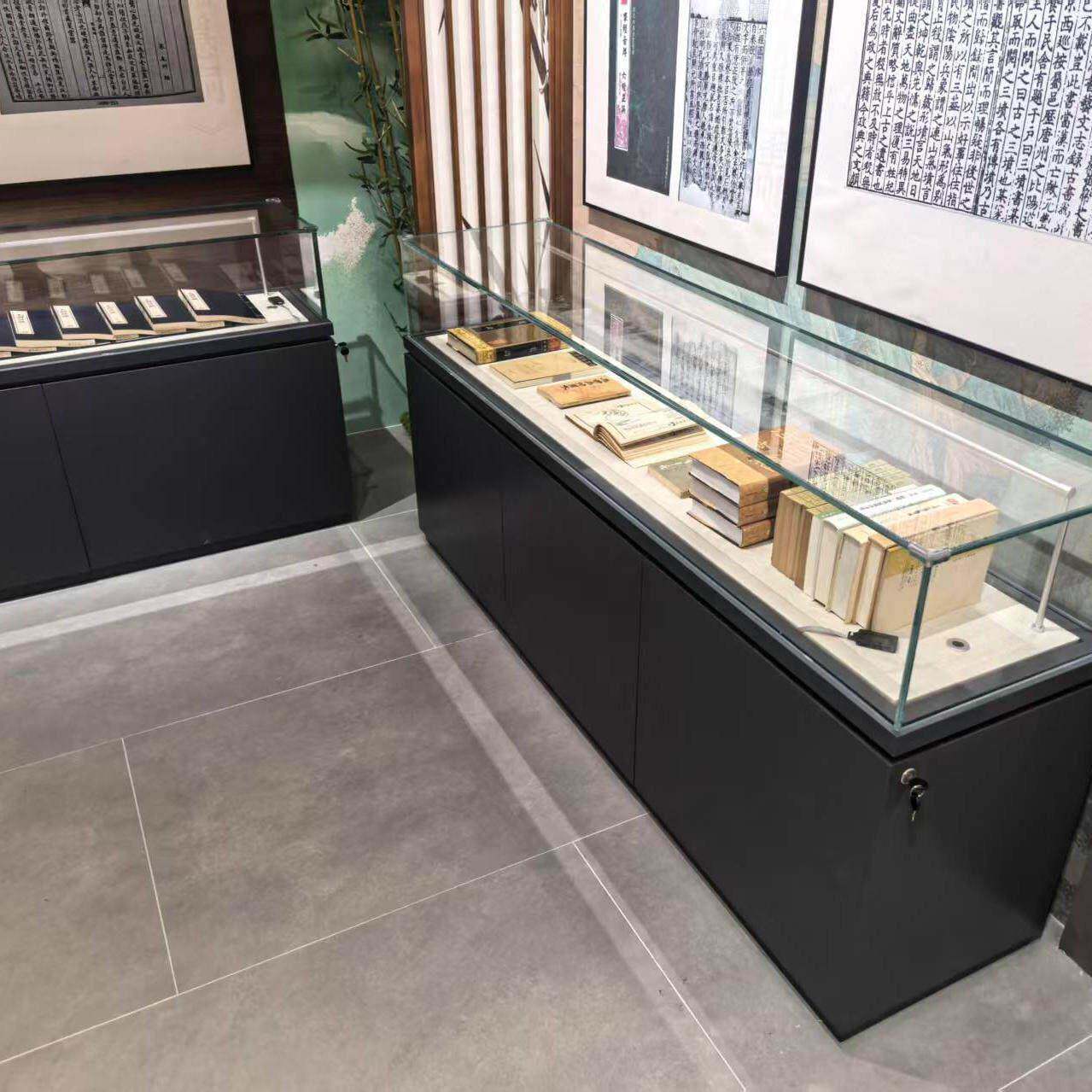 博物馆展示柜现货金属烤漆玻璃展示柜恒温恒湿定制展览展厅展示柜