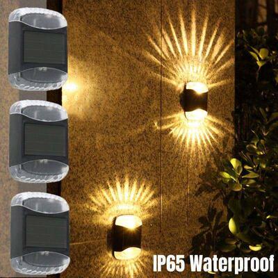 LED Solar Wall Lamp Waterproof Outdoor Garden Wall Light