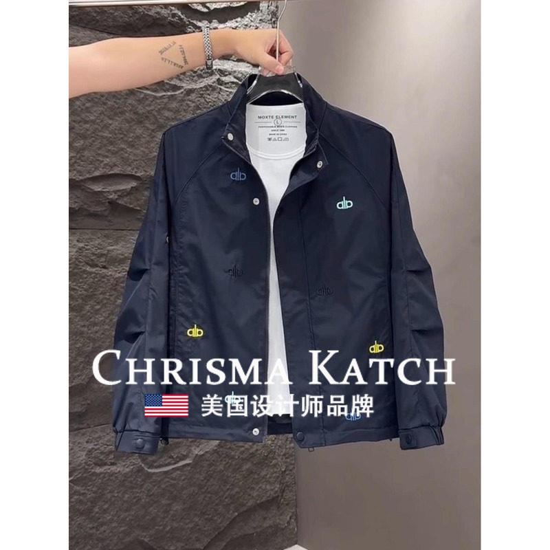 出口美国⭐Chrisma Katch~春秋款高级感夹克男款潮牌刺绣上衣2026