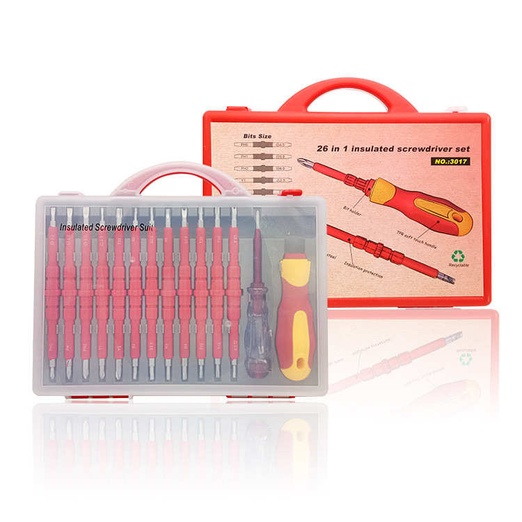 家用14合1绝缘双头两用家电螺丝刀套装电器电工维修五金工具起子