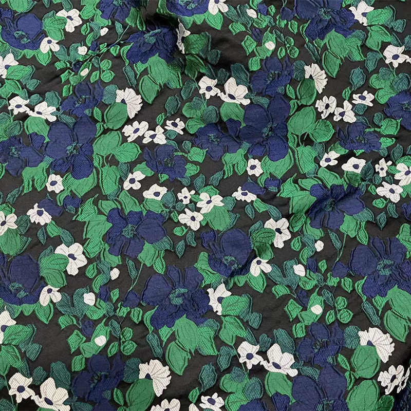 法式经典蓝色花浮雕提花面料 春秋挺括女装时装箱包色织提花布料,纺织面料/辅料/配套,服装花边,淘宝优惠券,粉丝福利购,淘宝优惠卷