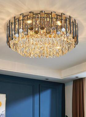 客厅吸顶灯形水晶灯简约现2代大气卧室餐厅灯2JZF0年1新圆款轻奢