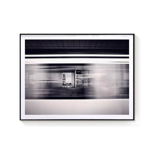 subway清新简约loft黑白海报挂画工业风样板小众装饰画