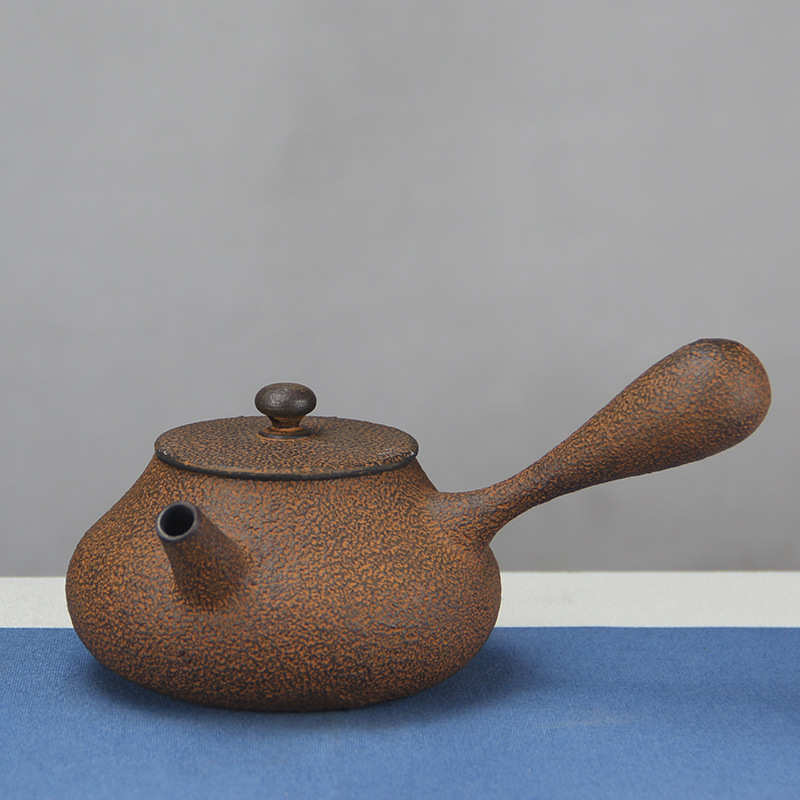 450ml侧把铁壶 围炉煮茶手工铸铁壶烧水泡茶养生茶壶家用功夫茶具