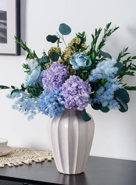 天然永生花干 干燥花绣球桌面摆件装饰插花轻奢中式现代风软装