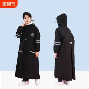 雨披暴雨分体防水 学生雨衣儿童上学专用男女童带书包位防雨服长款