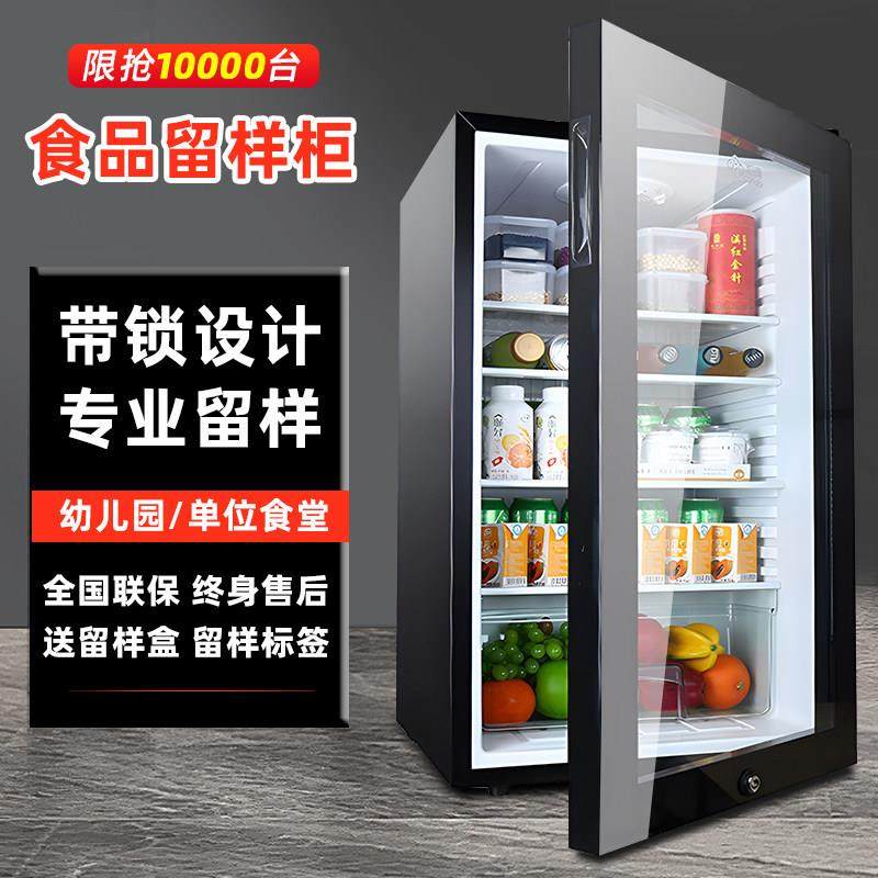 幼儿园食品留样柜饮料冷柜小冰箱小型家用商用冷藏保鲜展示柜带锁,商业/办公家具,冷藏展示柜,淘宝优惠券,粉丝福利购,淘宝优惠卷