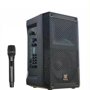 贝德欢畅乐器音响0808户外广场舞8寸弹唱K歌手提蓝牙声卡直播音箱