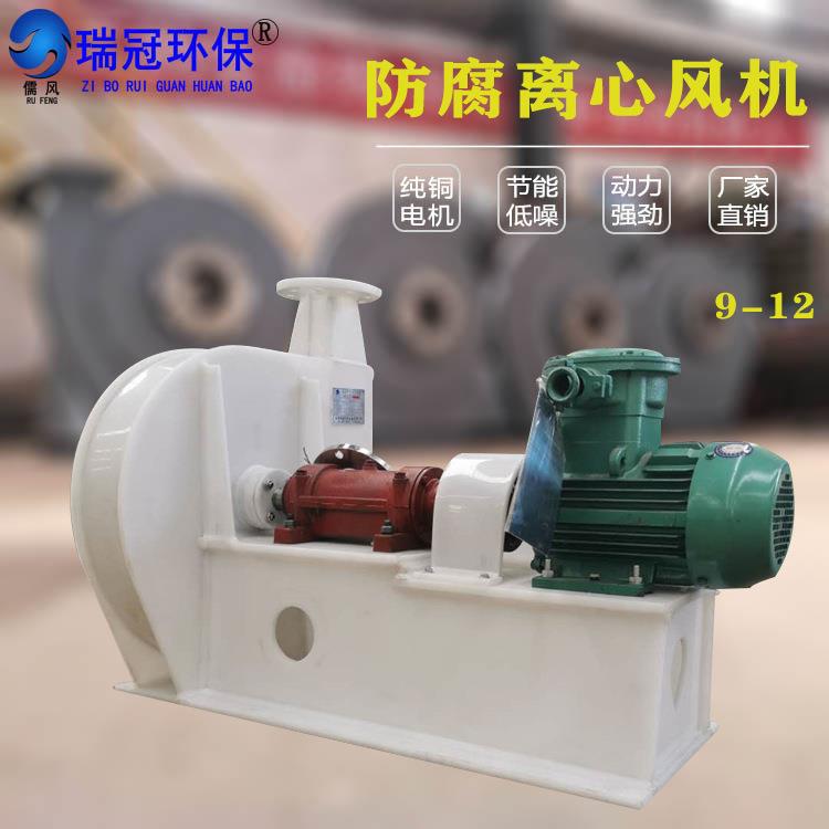 瑞冠PP废气引风机离心式防腐风机工业除尘排烟耐酸塑料风机图片