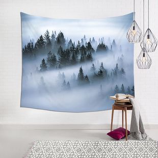 墙壁遮丑挂布挂毯高级感客厅墙布挂画免打孔女生卧室背景布中式毯