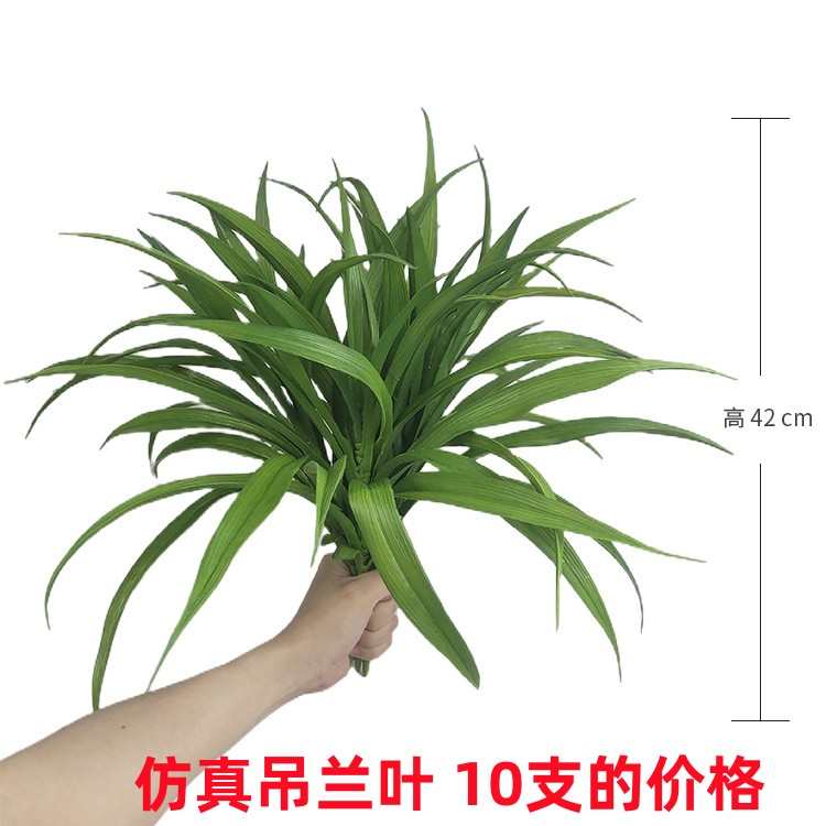 仿真植物吊兰草假花宽叶绿草室内户外绿植插花箱橱窗布景装饰植物