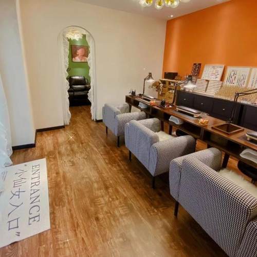 式复古实木美甲桌单尘双人简约303美美甲台带吸器甲桌椅套装美经