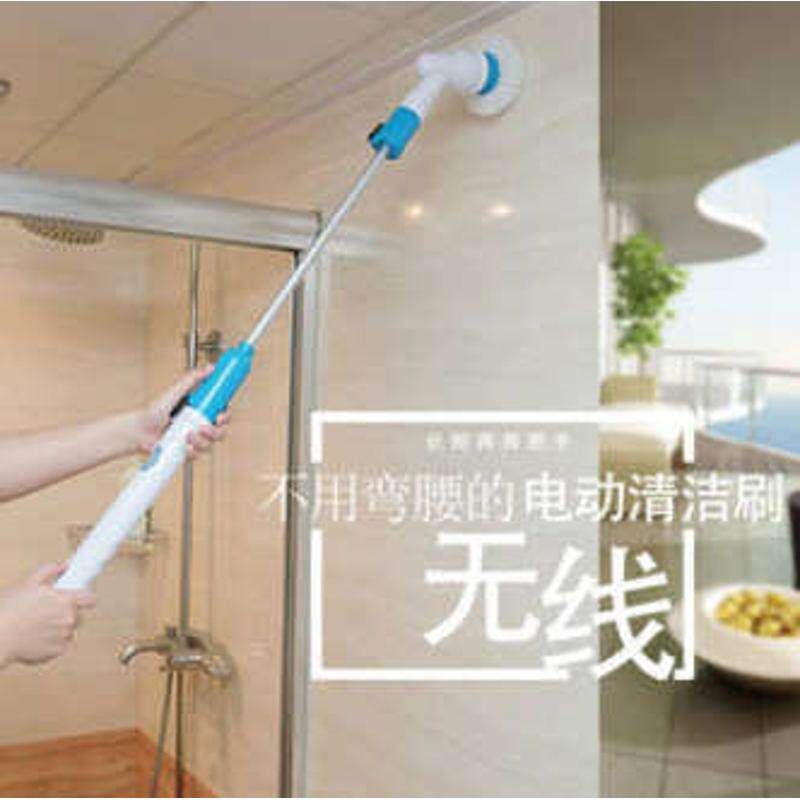 电动清洁刷多功能自动旋转伸缩无线充电长柄硬毛洗地用具刷子
