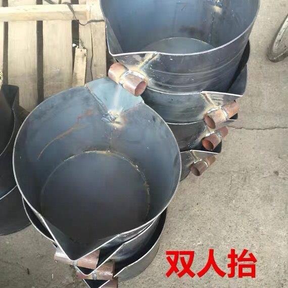 双人抬铝水堡铝水桶勺浇铸勺出水桶舀铝水勺压铸机配件带嘴铁水堡