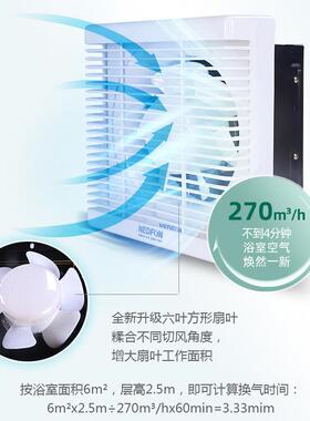 绿岛风百叶窗式换扇抽静气厨房卫生排间气扇壁式VUT气排风扇抽风
