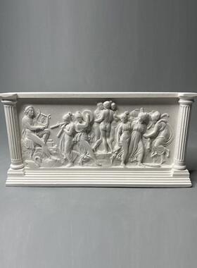 舞蹈的缪斯女神精美立体浮雕石膏像装饰桌面扩香摆件景区民宿礼品