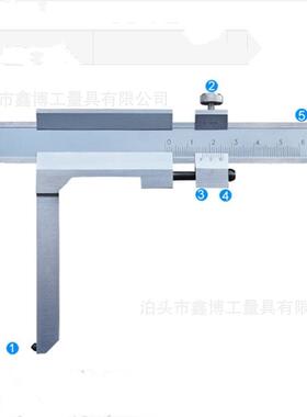刹车盘卡尺0-90x120制6动片卡尺0-0x55不锈钢刹车片游标厚度卡尺