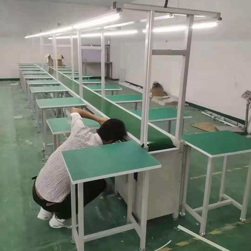 车间装配线自动化输送带传送带输送机物流打包线转弯机