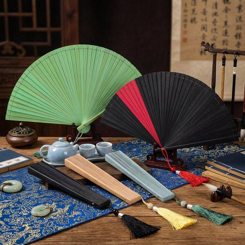 全竹女折扇子中国风复古典夏天小巧携带古风汉服旗袍专用跳舞扇子