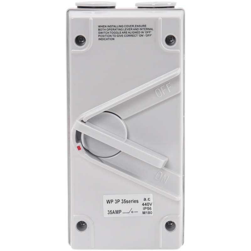 户外防水隔离开关单相三相440V3P20A35A63A澳标防雨防尘负荷开关