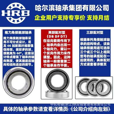 HRB 哈尔滨轴承 7602030 7602035 TN P4 DB DT DF 两联配对