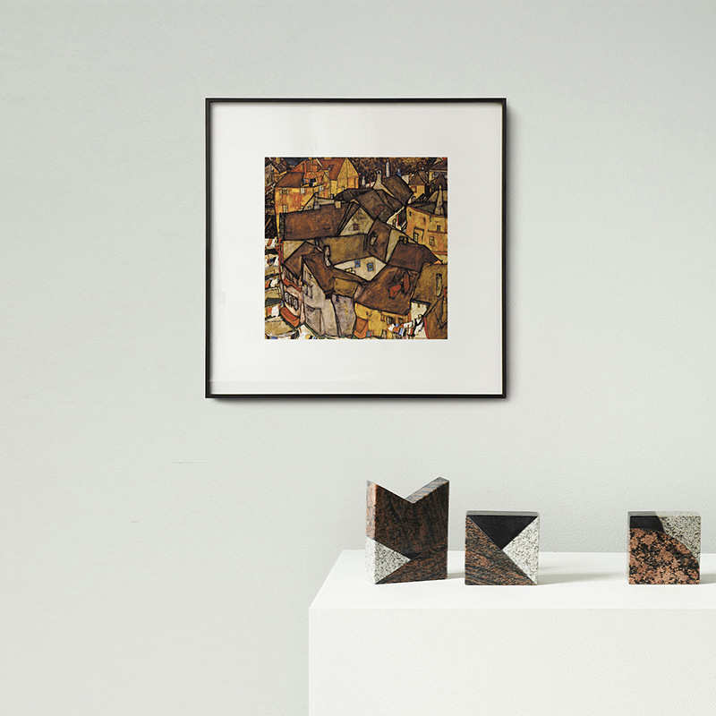 大师 席勒 欧式建筑抽象艺术装饰画客厅过道壁画工作室墙面挂画图片