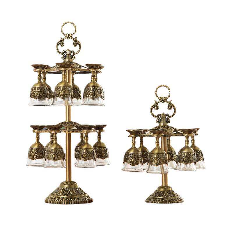 欧式创意红酒杯架倒挂置物架金属工艺家居装饰品酒柜摆件杯子收纳